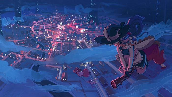Marisa Kirisame and Kasen Ibaraki Overlooking City in 4K