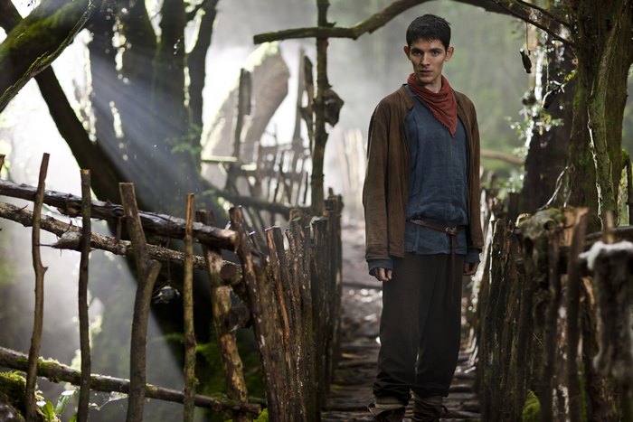 Merlin from Merlin on a wooden bridge