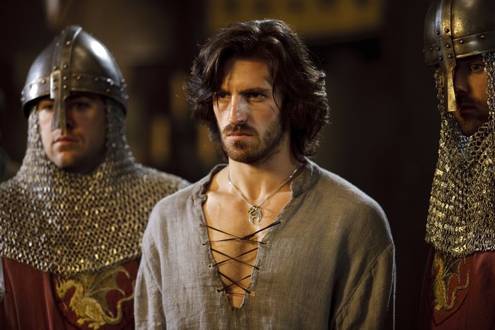 Gwaine from Merlin with knights