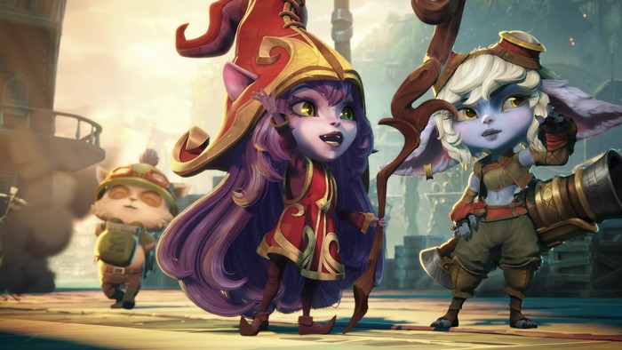 Lulu, Teemo, and Tristana League of Legends 4K