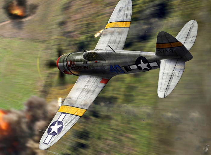 Republic P-47 Thunderbolt in combat