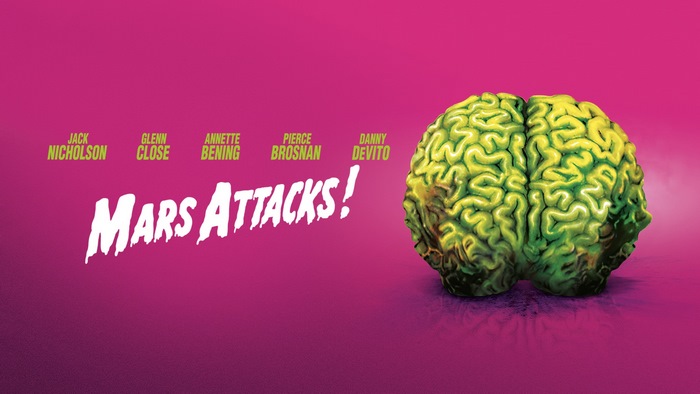 Mars Attacks! movie poster with brain