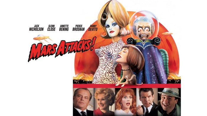 Mars Attacks! movie poster with cast
