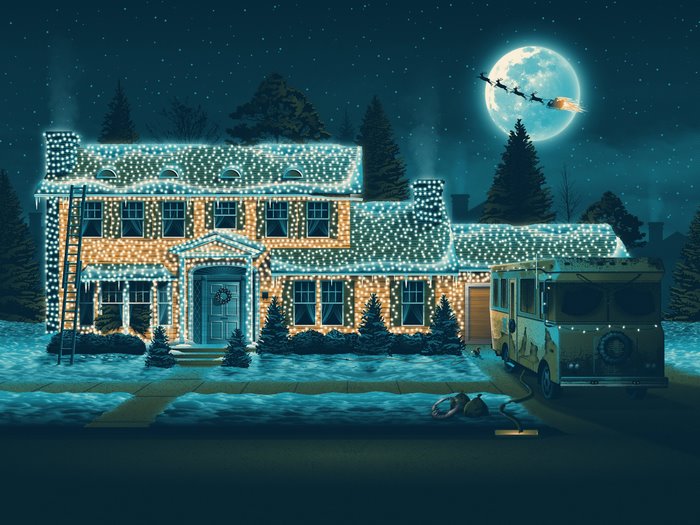 National Lampoon's Christmas Vacation house with RV
