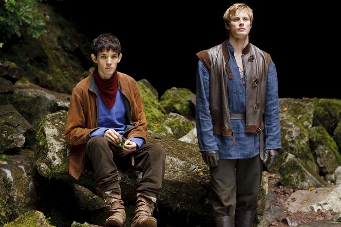 Colin Morgan and Bradley James from Merlin