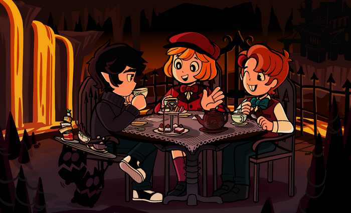 South Park Characters Enjoy Tea in Hell