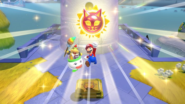 Mario and Bowser Jr. from Super Mario 3D World + Bowser's Fury