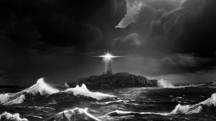 The Lighthouse in a Storm