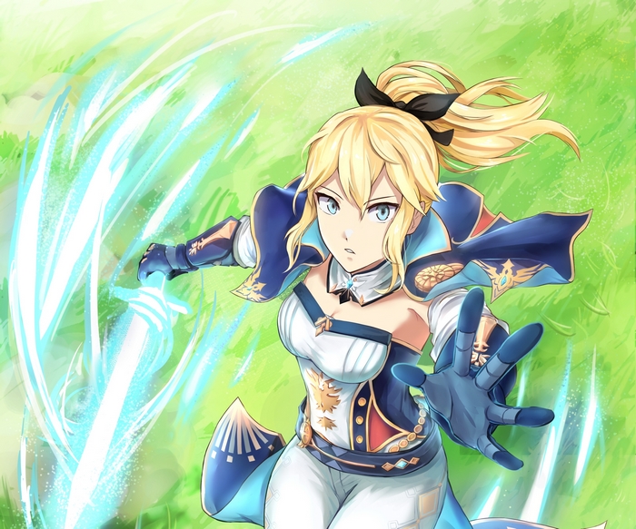 Jean from Genshin Impact wielding a sword