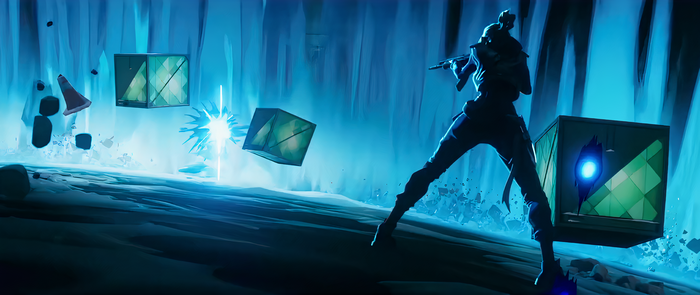 Jett from Valorant in a blue icy environment