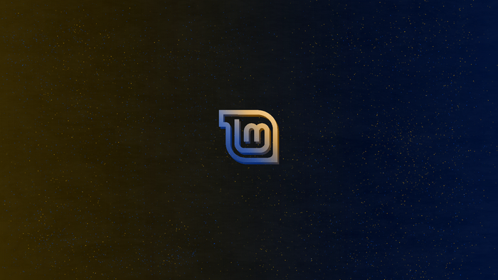 Linux Mint logo on a gradient background