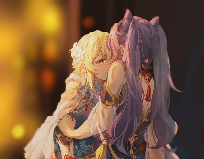 Keqing and Lumine from Genshin Impact