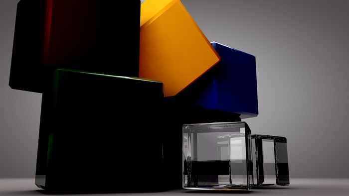 Abstract 3D CGI Cubes