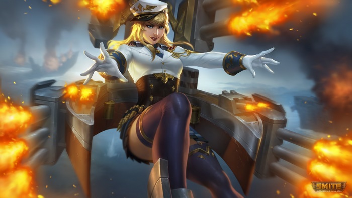 Nu Wa from Smite in a Battleship Skin