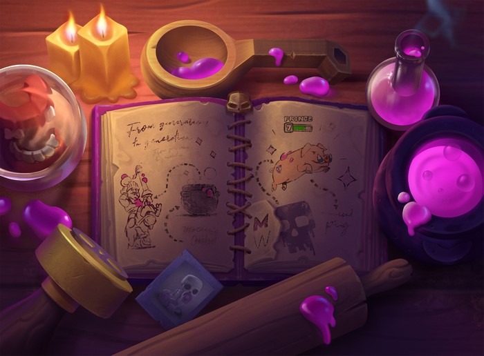 Clash Royale potion making scene