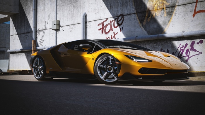 Yellow Lamborghini Centenario 4K