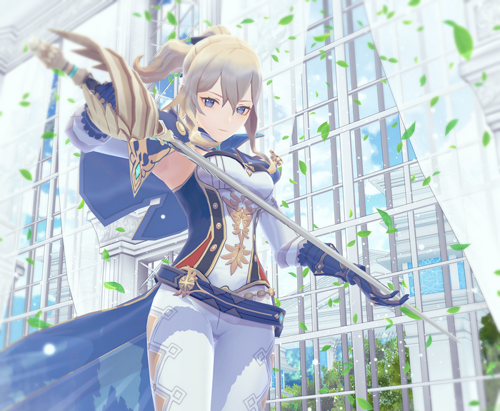 Jean from Genshin Impact with sword