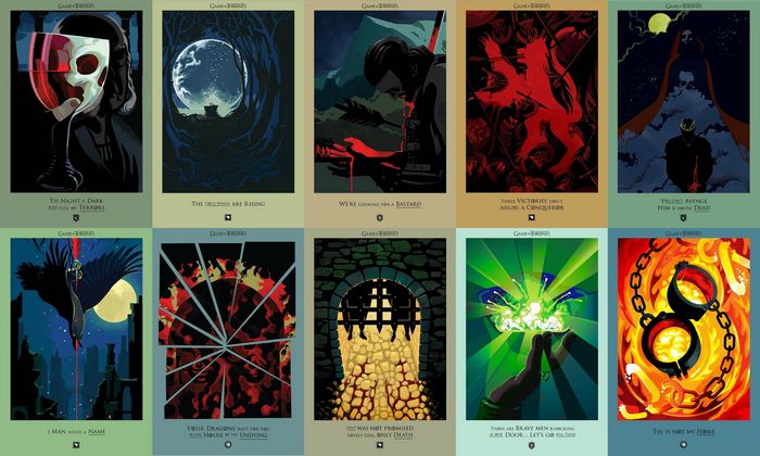 Game of Thrones Beautiful Death Season 2 Posters