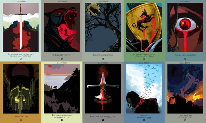 Game of Thrones Beautiful Death Season 1 Posters