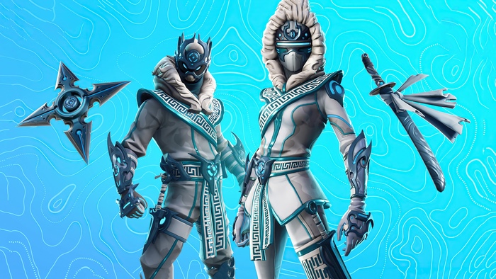 Fortnite characters with ninja weapons