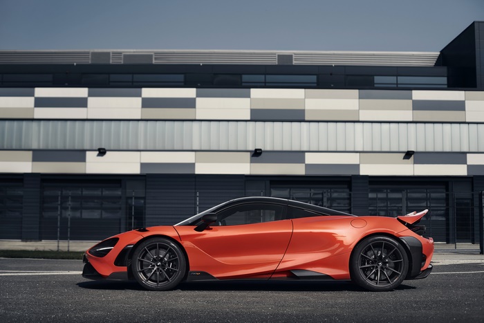 McLaren 765LT supercar in orange