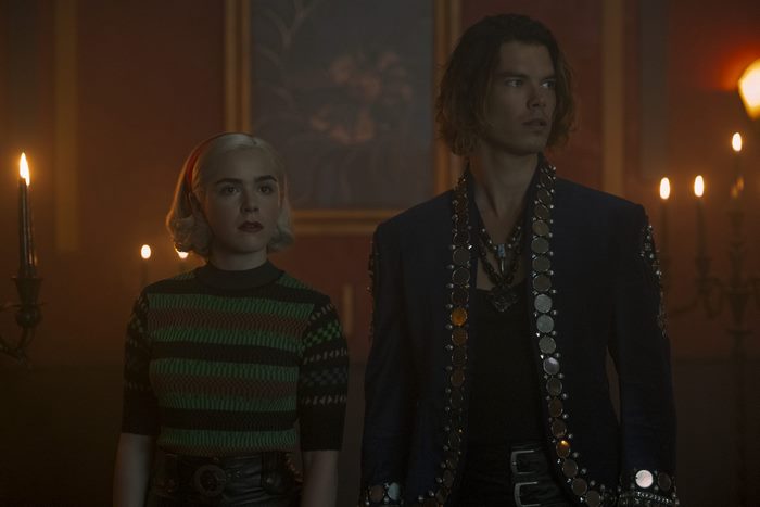 Sabrina Spellman and Caliban from Chilling Adventures of Sabrina
