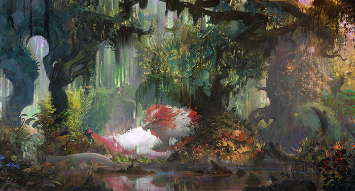 Fantasy Dragon in a Mystical Forest