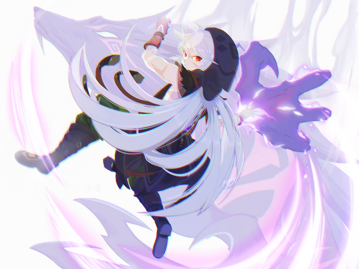 Razor from Genshin Impact with wolf spirit