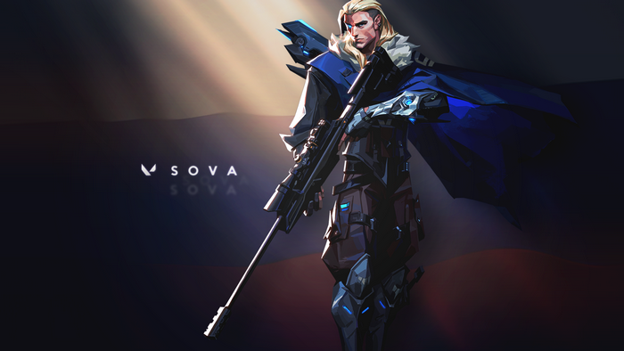 Sova Valorant Character with Sniper Rifle