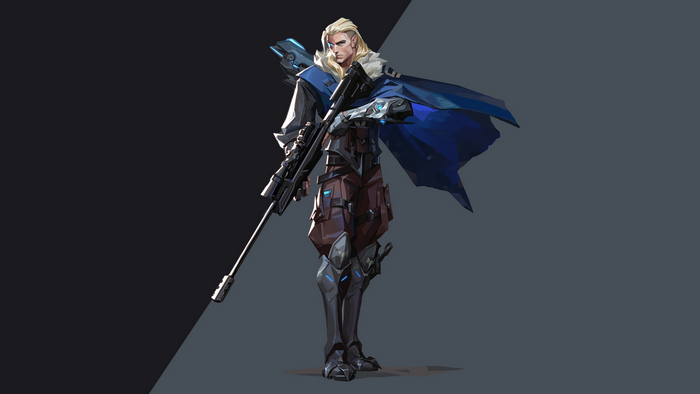 Sova from Valorant holding a sniper rifle