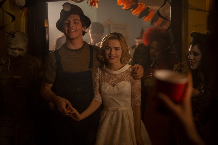 Sabrina Spellman and Harvey Kinkle at Halloween Party