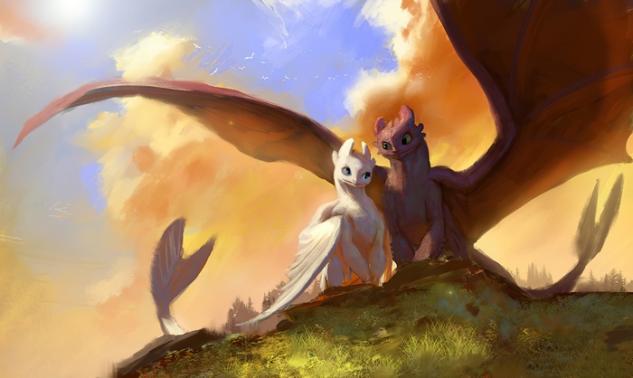 How To Train Your Dragon 4K Night Fury Companions