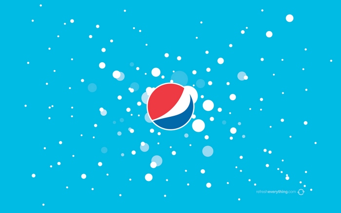 Pepsi logo with bubbles