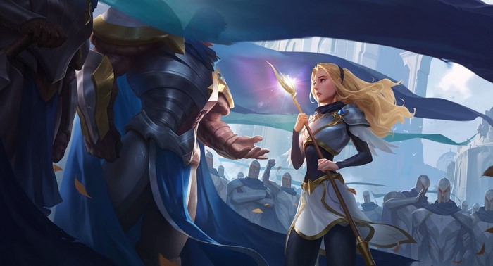 Lux and Garen from League of Legends
