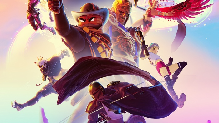 Fortnite characters in a dynamic composition