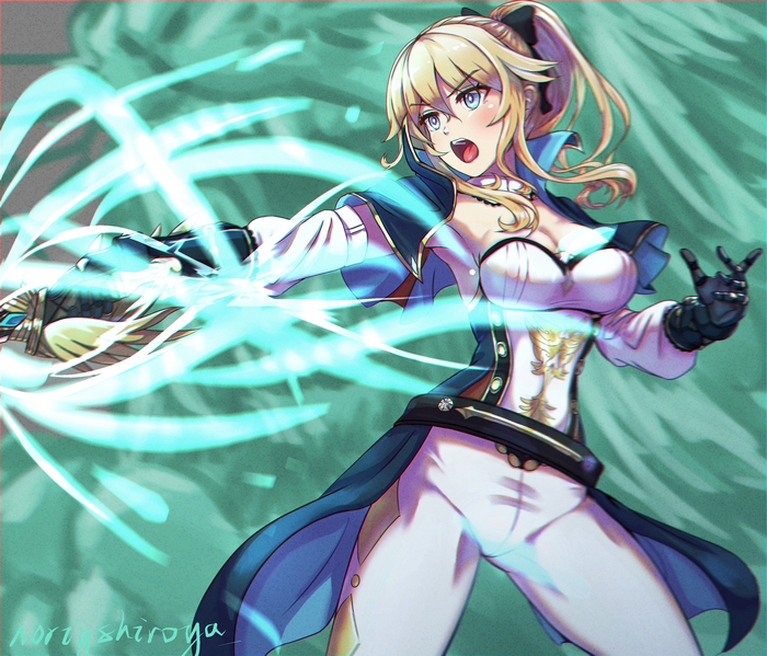 Jean from Genshin Impact using Anemo powers