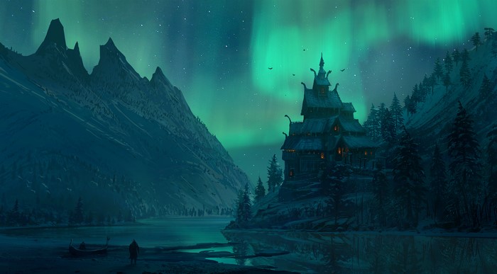 Assassin's Creed Valhalla Aurora Borealis Landscape