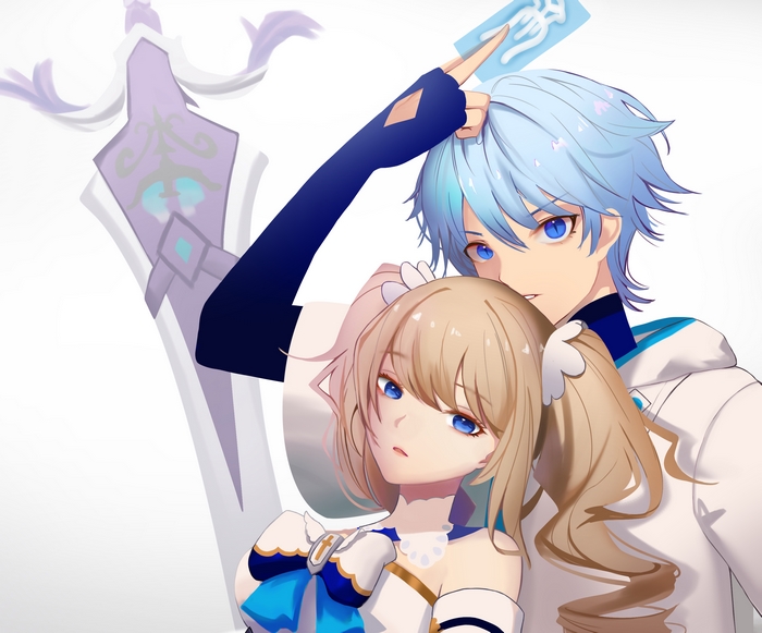 Chongyun and Barbara from Genshin Impact