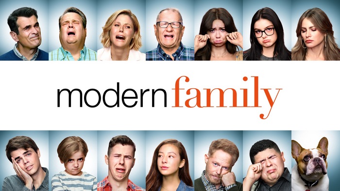 Modern Family Colorful Cast Portraits