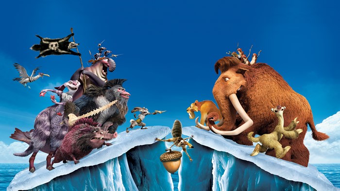 Ice Age: Continental Drift characters on ice floes