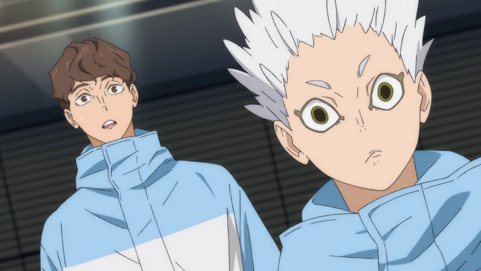 Koshi Sugawara and Koutarou Bokuto from Haikyu!!