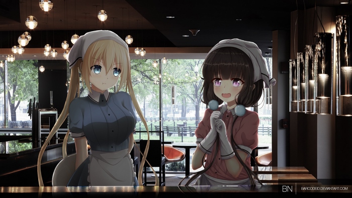 Kaho Hinata and Maika Sakuranomiya from Blend S