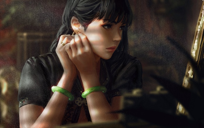 Girl putting on earrings 4K
