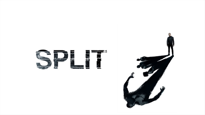 Split movie poster with text