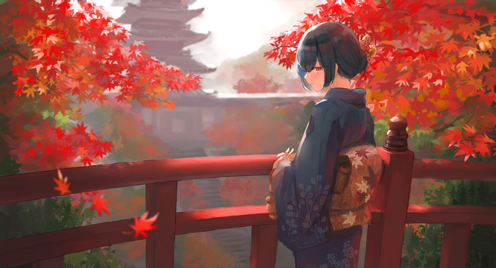 Rinze Morino from The IDOLM@STER: Shiny Colors in Kimono