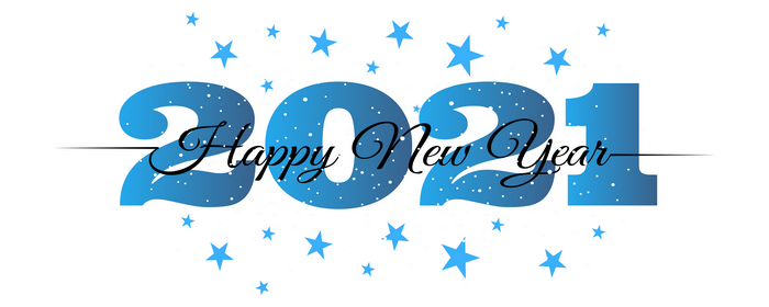 Happy New Year 2021 with Stars