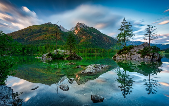 Lake with Mountains and Reflections
