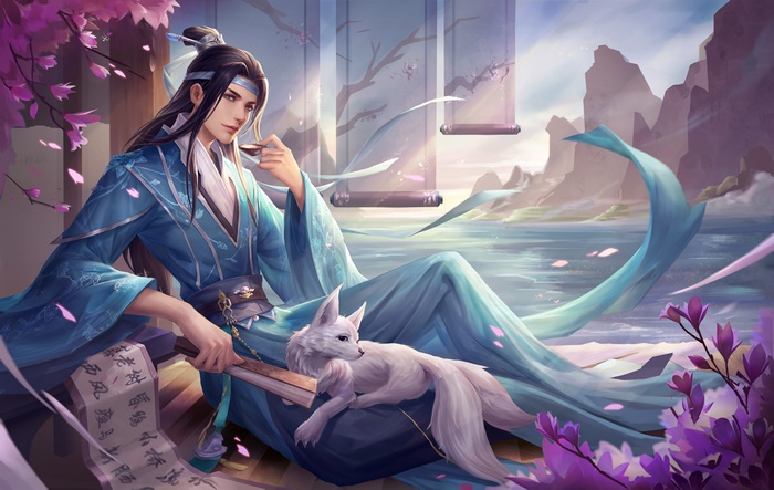Fantasy Asian Man with Fox