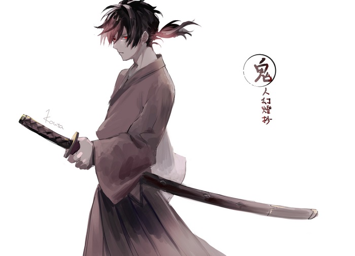 Anime character with katana