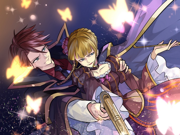 Battler Ushiromiya and Beatrice from Umineko When They Cry